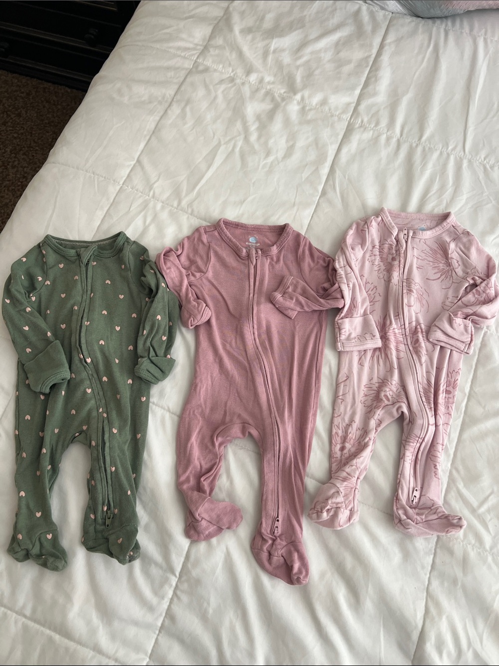 Three Cloud Island Footed One-Piece Pajamas